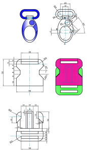 disegno moschettoni