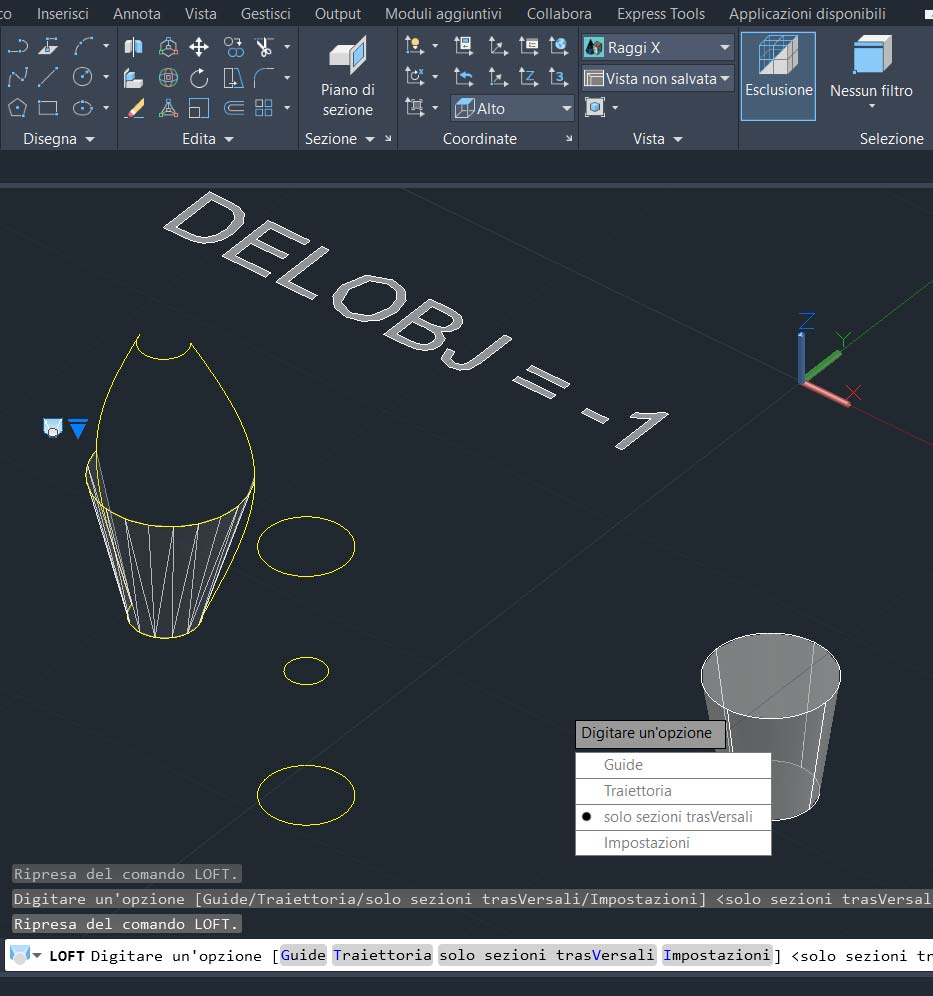delobj autocad variabile
